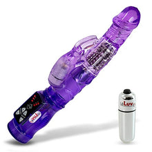 Load image into Gallery viewer, LeLuv Rabbit Vibrator Slim Bunny Purple Bundle with Mini Bullet
