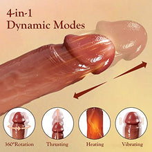 Load image into Gallery viewer, Realistic Thrusting Dildos Vibrator with Heating 8inch Silicone Adult Sex Toys G-Spot Vibrating Penis Strong Suction Cup Telescopic Big Size for Women &amp; Men Flesh
