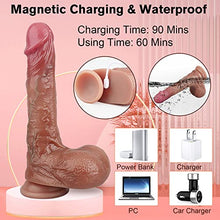 Load image into Gallery viewer, Realistic Dildo Sex Toy with 9 Thrusting &amp; Vibrating Modes, G Spot Vibrator with App &amp; Remote Control, Heating Dildo for Women Vagina &amp; Men Anal Prostate Massager, 8.4&#39;&#39; Huge Penis Adult Toy Flesh
