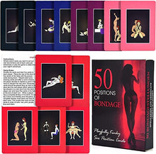 Load image into Gallery viewer, 50 Positions of Bondage Game Sex Toy Sex Card Game for Couple Lover, Adult Sexual Position Card Bedroom Battle Card
