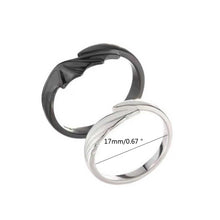 Load image into Gallery viewer, CHIHUOBANG 2Pcs/Set Adjustable Ring Couple Matching Rings for Woman Man Angel Devil Open Rings Black White Couple Ring for Her Him Couples Matching Rings
