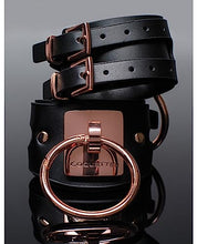 Load image into Gallery viewer, Pleasure Collection Adjustable Handcuffs - Black/Rose Gold
