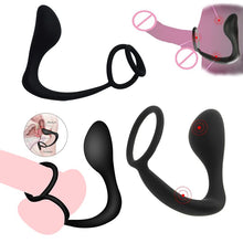 Load image into Gallery viewer, MOONA Silicone Massager Anal Plug with Penis Ring Anal Plug Sex Toys Couples Adult Products
