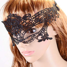 Load image into Gallery viewer, Wakauto Lace Lace Blindfold, Venetian Blindfold for Christmas Masquerade Party Carnival Party Role Playing (Black)
