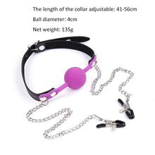 Load image into Gallery viewer, MONEYN Nipple Clamps with Choker, Non Piercing Nipple Clamps with Chain, Nipple Clips Clamps Body Harness Nipple Toys for Couple Flirting (Red2)
