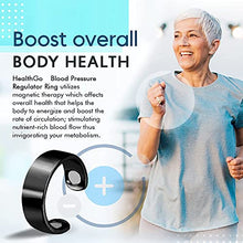 Load image into Gallery viewer, BRGESS HealthGo Blood Pressure Regulator Ring, Sugar Control Ring, Adjustable Blood Pressure Regulator Ring, Lymphatic Drainage Therapeutic Magnetic Rings for Women Men (Silver)
