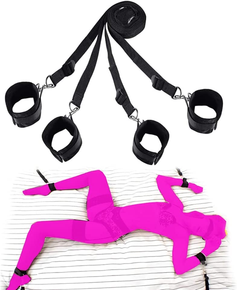 Neck to Wrist Bondaged Restraints Sex Set Sexy Straps for Couples Bed Restraints for Couples Queen Bed Bondaged Kit Adult Sexy Handcuffs Ties Restraints for Women Kit Bedroom Toys Blindfolds Sweater-1