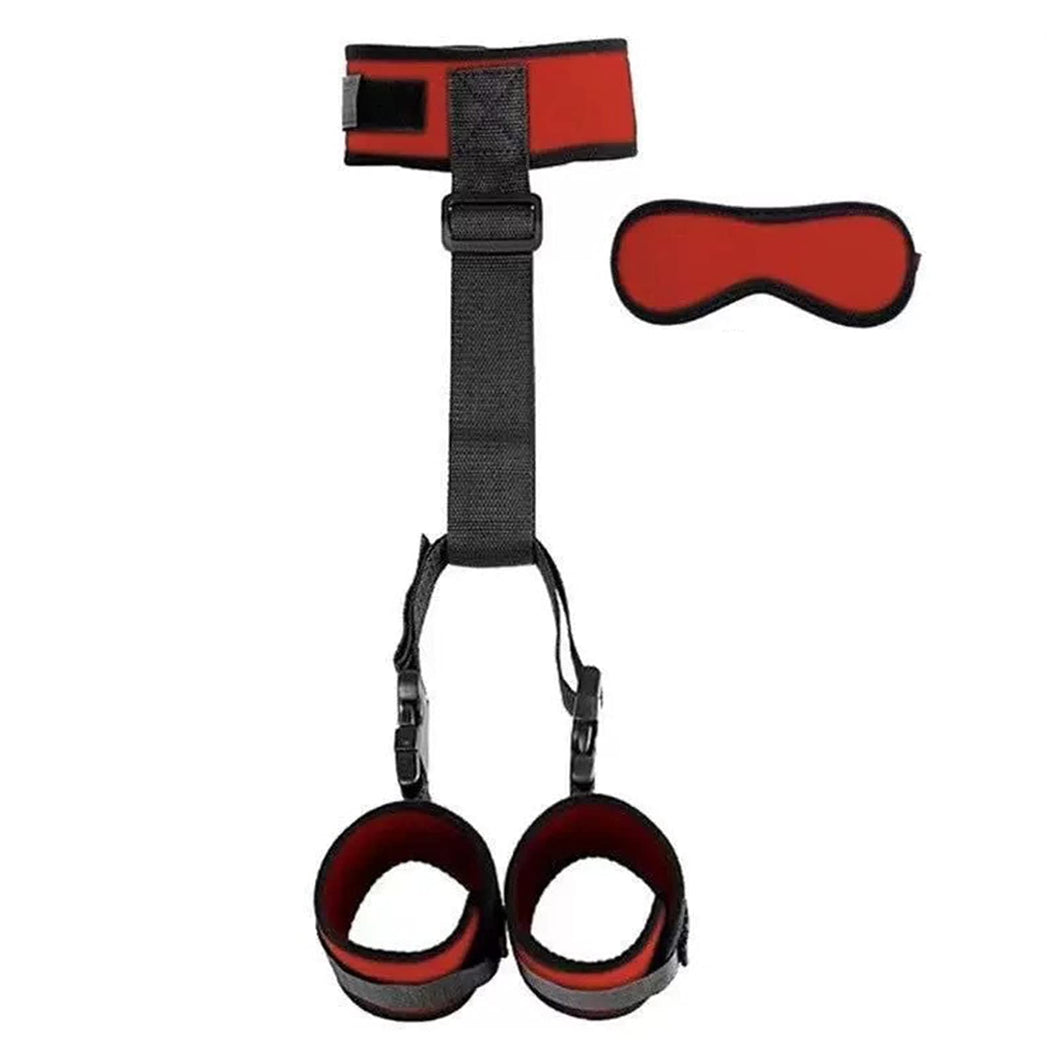 THAT NIGHT Restraint Straps Sling, Backhand Buckle Restraint Strap System Adults Sex Products Bondage Set Collar Handcuffs Red