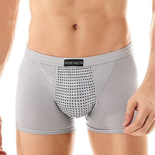 Load image into Gallery viewer, Men Magnetic Therapy Health Physiological Enlargement Underwear, Tourmaline Prostate Therapy Boxer, 3-pcs (Color : Gray, Size : X-Large)
