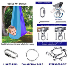 Load image into Gallery viewer, ZCXBHD Therapy Sensory Swing for Kids with 360 Swivel Hanger Healing &amp; Relaxing Cuddle Sensory Swing for Kids and Adults with Autism, ADHD, Sensory Processing Disorder (Color : Purple/Blue, Size :

