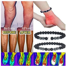 Load image into Gallery viewer, INENIMARTJ 2Pcs Anti-Swelling Black Obsidian Anklet Adjustable Hematite Ankle Bracelet for Women Men,Anti-Anxiety Yoga Beads Bracelet.(F)
