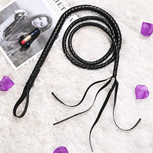 Load image into Gallery viewer, KESYOO Leather Bull Whip Flogger Flirting Spanking Bondage Game Toy Cosplay Costume for Adult Couple Lover Accessories Black
