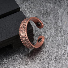 Load image into Gallery viewer, FUDSHTER Ring Magnetic Copper Rings for Women Vintage Open Cuff Adjustable Rings for Women Men Health Energy Ring Men Indian Jewelry
