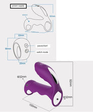 Load image into Gallery viewer, Remote Control Vibrating Penis Ring for Couples with 9 Vibration Modes,Cock Ring for Men Adult Sex Toys Stronger Erection Stimulating Pleasure Enhance Delay Control(Purple)
