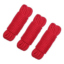 Load image into Gallery viewer, Sex Bondage Soft Rope Cord Red 3Pcs 10M 33 Feet Cotton Rope Craft Rope Thick Cotton Cord Adult Games Restraints
