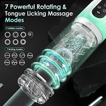 Load image into Gallery viewer, Automatic Male Masturbator - Penis Pump Adult Toys Male Sex Toys for Men Pocket Pussy Adult Sex Toy Male Stroker with 3 Pump &amp; 7 Rotating &amp; 7 Licking &amp; 7 Sucking Male Masturbators
