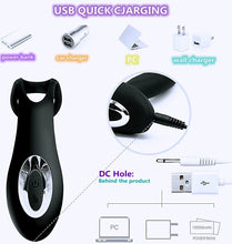 Load image into Gallery viewer, Vibrating Prostate Massager Anal Vibrator - 10 Modes Couple Anal Sex with Dual Motor Cock Ring Vibrator, G-spot Vibrator with Remote Control, Adult Sex Toy for Men/Women/Couples
