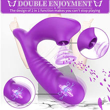 Load image into Gallery viewer, G-spot Dildo Vibrator Clitoris Licking Stimulator - Realistic Vibrating Dildos Clitoral Vaginal Adult Sex Toys with 10 Vibrating &amp; 10 Licking Modes, Rechargeable Clit Massager for Women FF2640
