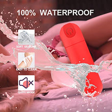 Load image into Gallery viewer, Bullet Vibrator Vibrator Clitoris &amp; G-Spot Nipple, G Spot Dildo Vibrators Clitorals Stimulator with 10 Modes, Adult Sex Toy Vibrator for Women Couple USB Rechargeable, Waterproof Massager,Red
