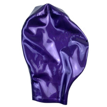 Load image into Gallery viewer, Yuanweicloths Halloween Purple Latex Hood Rubber Mask with Honeycomb Open Eyes for Catsuit Cosplay Party Fetish (S)
