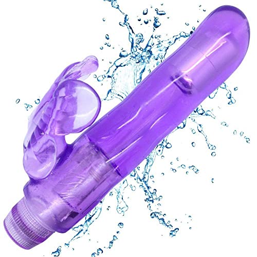 Vibrating Dildo Butterly Clit Stimulator Waterproof Multi-Speed Vibrations Adult Sex Toy