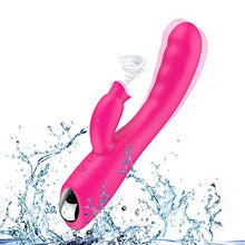 Load image into Gallery viewer, Clitoralis Stimulator for Women Thrusting Vibrator Dual Motor Sucker Soft Waterproof Sucking Silent Cordless Pleasure Rabbit Toy Rose Vibrate Handheld Dildo Vibrating stimulating
