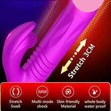 Load image into Gallery viewer, G Spot Rabbit Vibrator with Heating Function,Sex Toys for Clitoris,Waterproof Dildo Vibrator with 9 Powerful Vibrations Dual Motor Stimulator for Women or Couple Fun (Purple white9)
