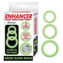 Load image into Gallery viewer, Enhancer Silicone Cockrings - Glow in The Dark Green
