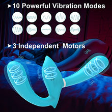 Load image into Gallery viewer, Strapless Strap On G-Spot Removable Dildo Vibrator for Women, Double Ended Wearable Dildo Vibrator with Triple Motors 10x10x10, Adult Sex Toy for Women Lesbian Couples Play
