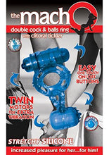 Load image into Gallery viewer, MACHO DBL COCK AND BALLS RING - BLUE [Health and Beauty] [Health and Beauty]
