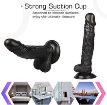 Load image into Gallery viewer, Premium Black Realistic Classic Dick Wand with Powerful Suction Cup for Women Men and Couple (8 inches)
