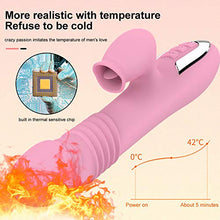 Load image into Gallery viewer, Sucking Toys Rabbit Vibrator Dildos for Women Anal Waterproof Dildo Sex Toy Stimulation Vagina Flexible Rose Clit Adult Vibrating Love Panty Licking Tongue Clitoral Powerful
