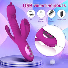 Load image into Gallery viewer, Rabbit Vibrator for Women, PUWCBZE G Spot Dildo Vibrator with 10 Powerful Vibrations &amp; 8 Thrusting Tongue Licking, Adult Sex Toys for Couple
