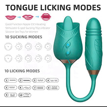 Load image into Gallery viewer, Hot Newly Teal Green Rose &amp;Vibrator Plus, 55x55x300mm, 6.0 ounces, 60.0 Count
