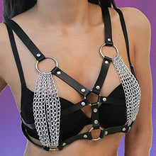 Load image into Gallery viewer, Leather Body Chains Punk Body Chain Party Rave Harness Body Accessory Jewelry for Women and Girls
