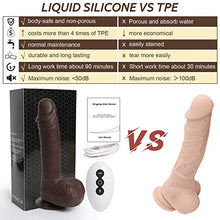 Load image into Gallery viewer, Thrusting Dildo Vibrator Sex Toy for Women, Realistic Vibrating Dildo w/5 Thrusts &amp; 8 Vibrations, Strong Suction Cup Silicone Dildo for Men Anal Plug, 9 inch Black (G-Spot Dildos)
