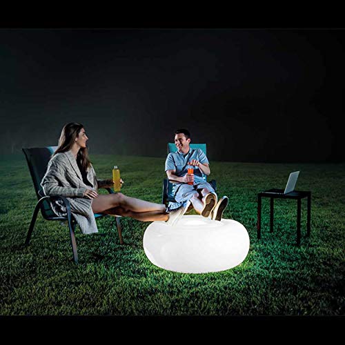 Intex LED Giant Floating Ottoman Seat Light 86 x 33 cm, 7 colours, Perfect for Garden Lighting