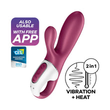 Load image into Gallery viewer, Satisfyer Hot Bunny Rabbit Vibrator with Warming Function and App Control - G-Spot and Clitoris Stimulation, Heated Vibrating Dildo - Compatible with Satisfyer App, Waterproof, Rechargeable
