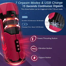 Load image into Gallery viewer, Tazew Automatic Male Masturbator with Penis Ring - Male Masturbators Cup with 7 Thrusting &amp; Vibration Modes - Electric Pocket Pussy Male Stroker Toy - Adult Male Sex Toys for Men - Male Masturbators
