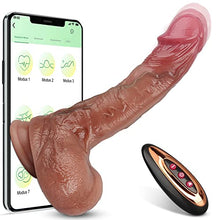 Load image into Gallery viewer, Realistic Dildo Sex Toy with 9 Thrusting &amp; Vibrating Modes, G Spot Vibrator with App &amp; Remote Control, Heating Dildo for Women Vagina &amp; Men Anal Prostate Massager, 8.4&#39;&#39; Huge Penis Adult Toy Flesh
