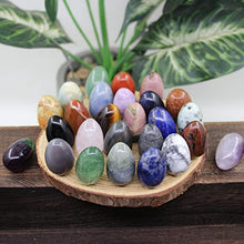 Load image into Gallery viewer, 20x30mm Stone Egg Crystal Yoni Egg Natural Gems Ball Home Decor Chakra Energy Quartz Mineral Specimen Easter Gifts,Tiger Eye
