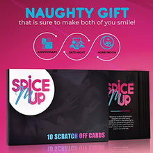 Load image into Gallery viewer, Sex Scratch Tickets for Couples by SpiceMUp- Naughty Scratch Off Sex Position Cards [10 Cards]- Fun Bedroom Game for Him &amp; Her- Kinky Sex Card Game Night- The Best Naughty Gift for Adult Couples
