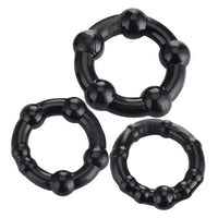 Cock Rings for Male Sex Cock Ring Erection Soft Silicone Penis Ring for Men Couples Sensory Adjustable Rubber Black