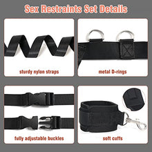 Load image into Gallery viewer, Sex Bondage BDSM Kit Bed Restraints Set, Super Easy Install Sex Rope Adjustable Straps, Sex Toys with Handcuffs Ankle Cuff for Adults Women Couples Game Pleasure
