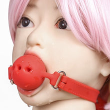 Load image into Gallery viewer, Soft Silicone Gag Ball BDSM Oral Bondage Gear Fetish Open Mouth Breathable Sex Toys for Couples Cosplay Slave Exotic Accessories (All red)
