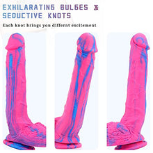 Load image into Gallery viewer, Double Layered Silicone Realistic Dildo Lifelike with Strong Suction Cup for Hands-Free Play, Realistic Penis for G-Spot Stimulation Adult Anal Sex Toys Unisex Couples Strap-on Compatible Cotton Candy
