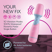 Load image into Gallery viewer, Femme Funn FFIX Small Lightweight Deep Tissue Massager Wand - 100% Waterproof Couples Vibrator Adult Toy - Pink Wand Vibrator Personal Massager for Women - Single Button Vibrating Massager for Adults
