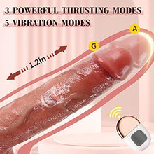 Load image into Gallery viewer, Realistic Dildo Vibrator for Women, 9.8&quot; Vibrating Dildo for G Spot Dildo with 3 Thrusting &amp; 5 Vibration Sex Toy for Women and Man Adult Sex Toys for Couple
