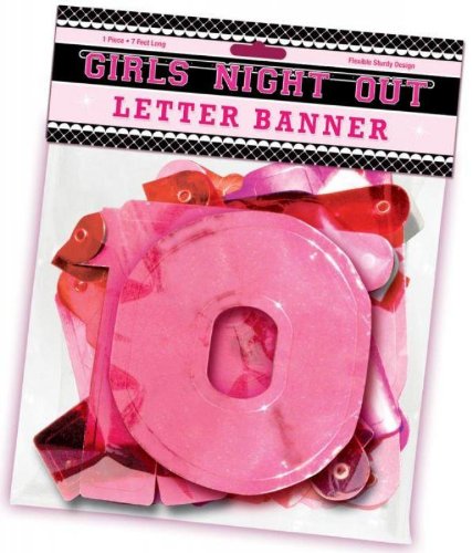 Hott Products Girls Night Out Letter Banner, Pink and Black