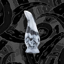 Load image into Gallery viewer, Dakken Tentacle Suction Cup Fantasy Dildo - Black/White Marble Design - Handmade in The USA - Adult Toys, Sex Toys (XL)
